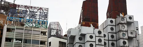 The Nakagin Capsule Tower Building in Tokyo